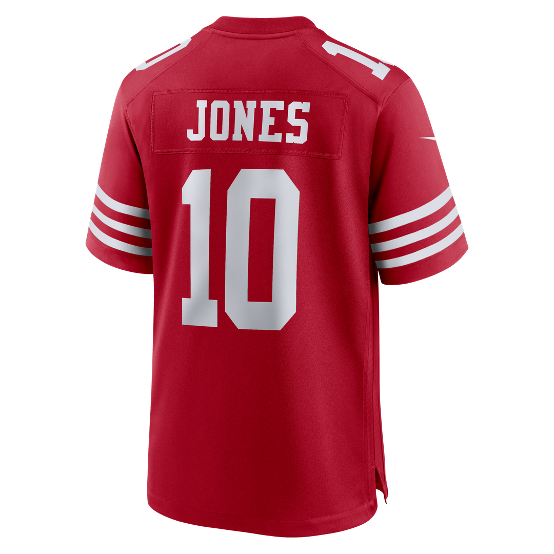 Mac Jones San Francisco 49ers Team Game Jersey - Scarlet