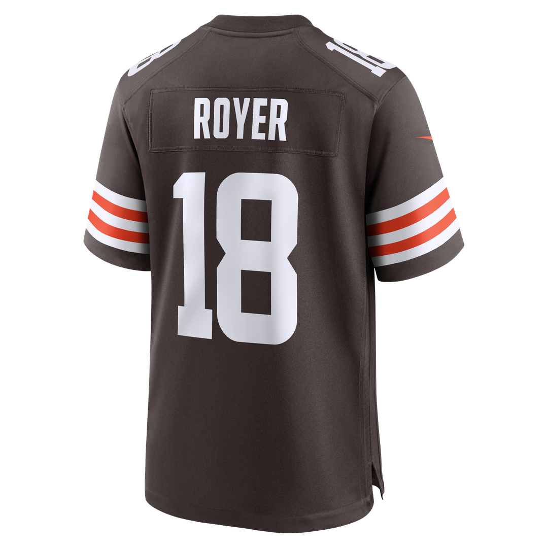 Joe Royer Cleveland Browns Game Jersey - Brown