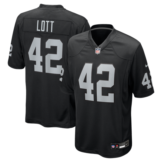 Ronnie Lott Las Vegas Raiders Game Retired Player Jersey - Black