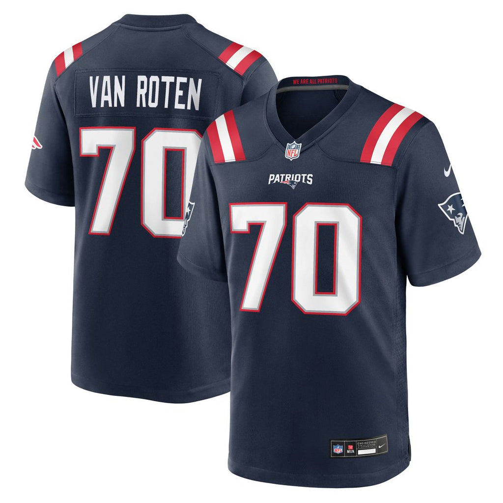 Greg Van Roten New England Patriots Team Game Jersey - Navy