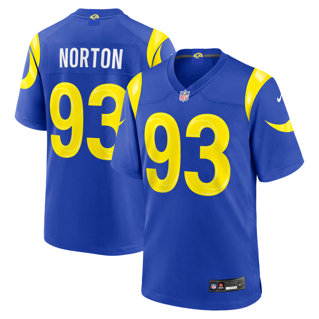 Bill Norton Los Angeles Rams Team Game Jersey - Royal