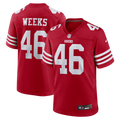 Jon Weeks San Francisco 49ers Team Game Jersey - Scarlet