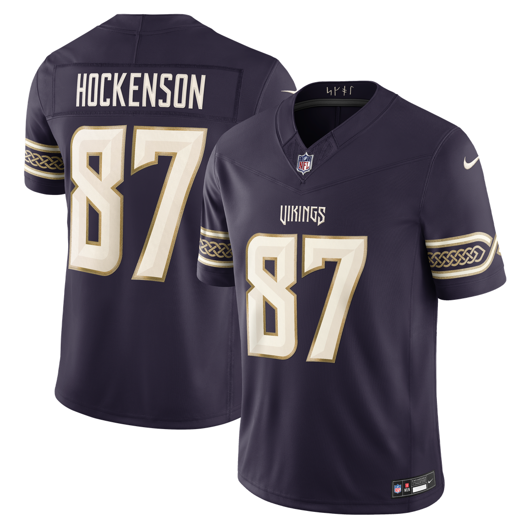 T.J. Hockenson Minnesota Vikings 2026 Rivalries Collection Stitched Limited Jersey - Purple
