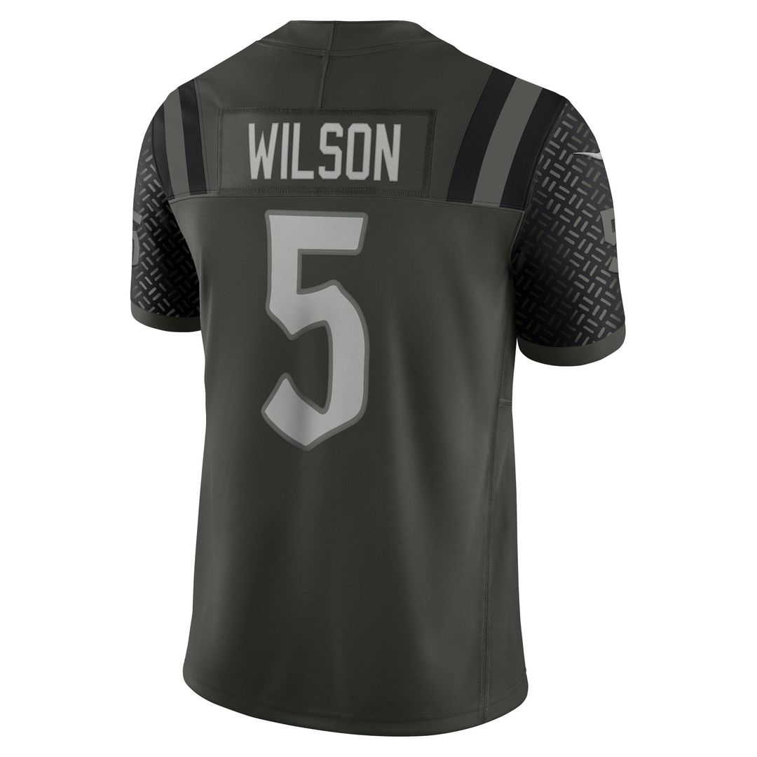 Garrett Wilson New York Jets Rivalries Collection Stitched Limited Jersey - Green