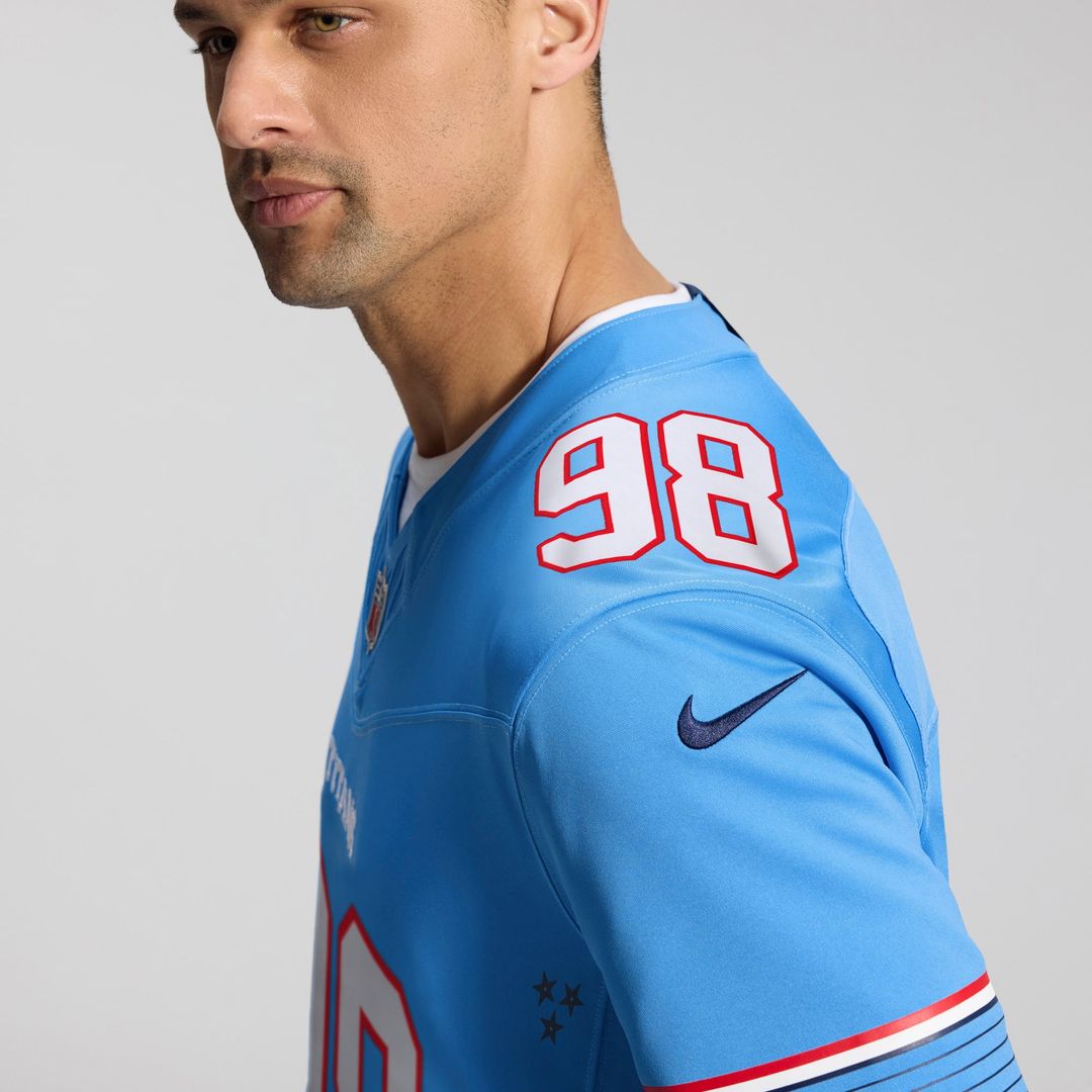 Jeffery Simmons Tennessee Titans Team Vapor F.U.S.E. Stitched Limited Jersey - Light Blue