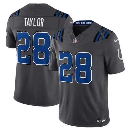 Jonathan Taylor Indianapolis Colts 2026 Rivalries Collection Stitched Limited Jersey - Anthracite
