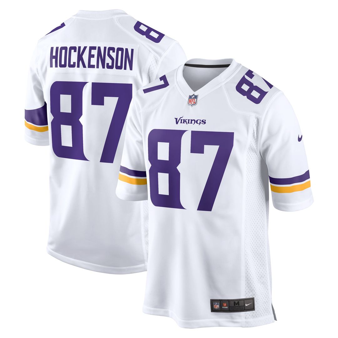 T.J. Hockenson Minnesota Vikings Game Player Jersey - White