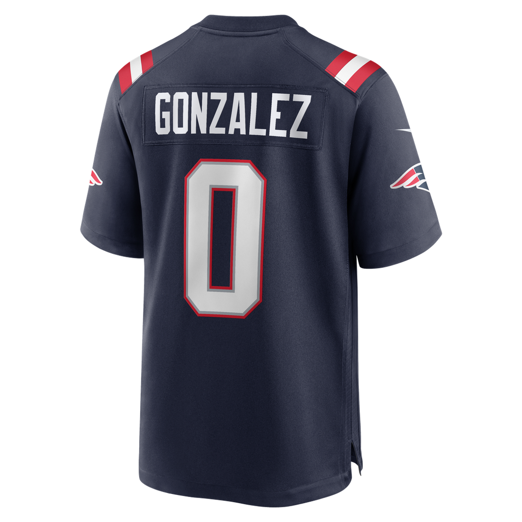 Christian Gonzalez New England Patriots Team Game Jersey - Navy