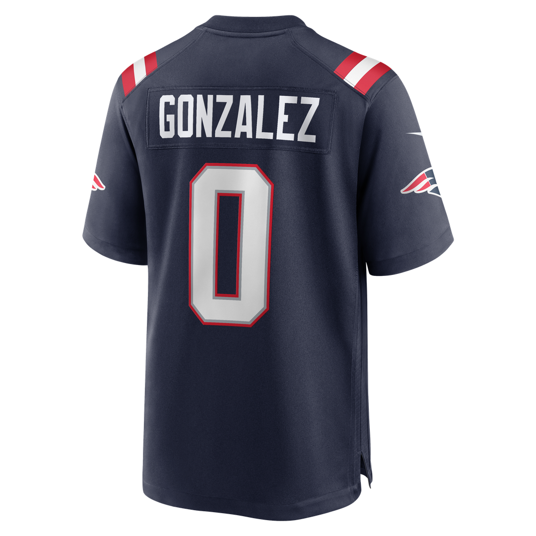 Christian Gonzalez New England Patriots Team Game Jersey - Navy