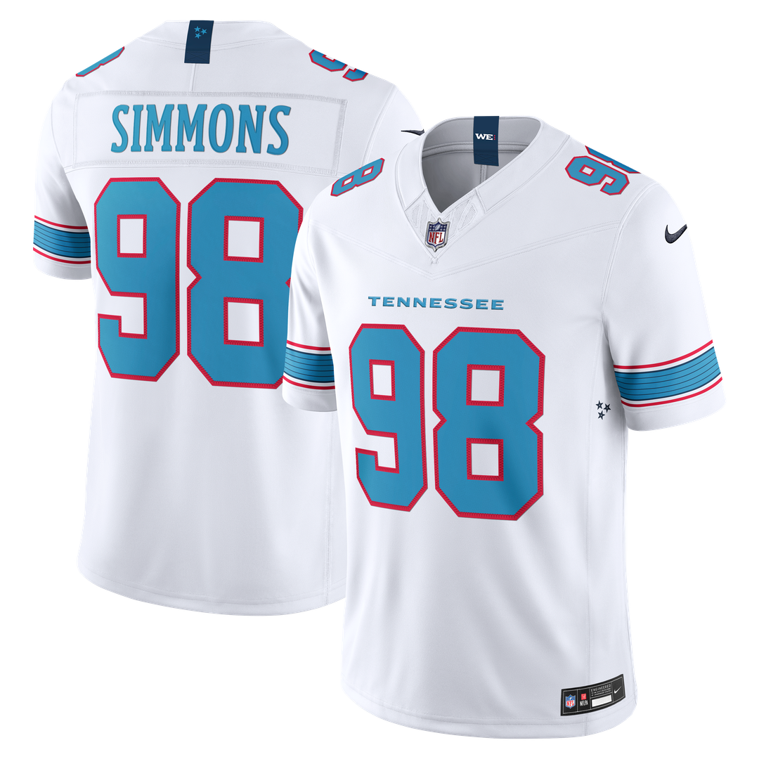 Jeffery Simmons Tennessee Titans Team Vapor F.U.S.E. Stitched Limited Jersey - Light Blue