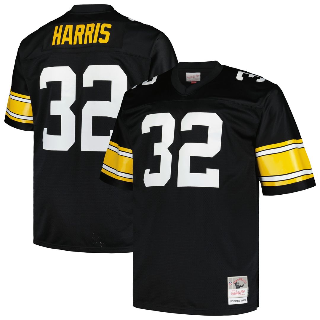 Franco Harris Pittsburgh Steelers Big & Tall 1976 Legacy Retired Player Jersey - Black