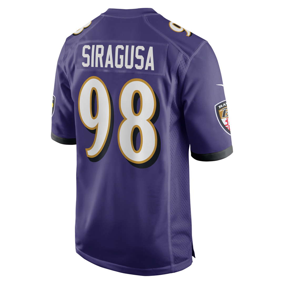 Tony Siragusa Baltimore Ravens Game Retired Player Jersey - Purple