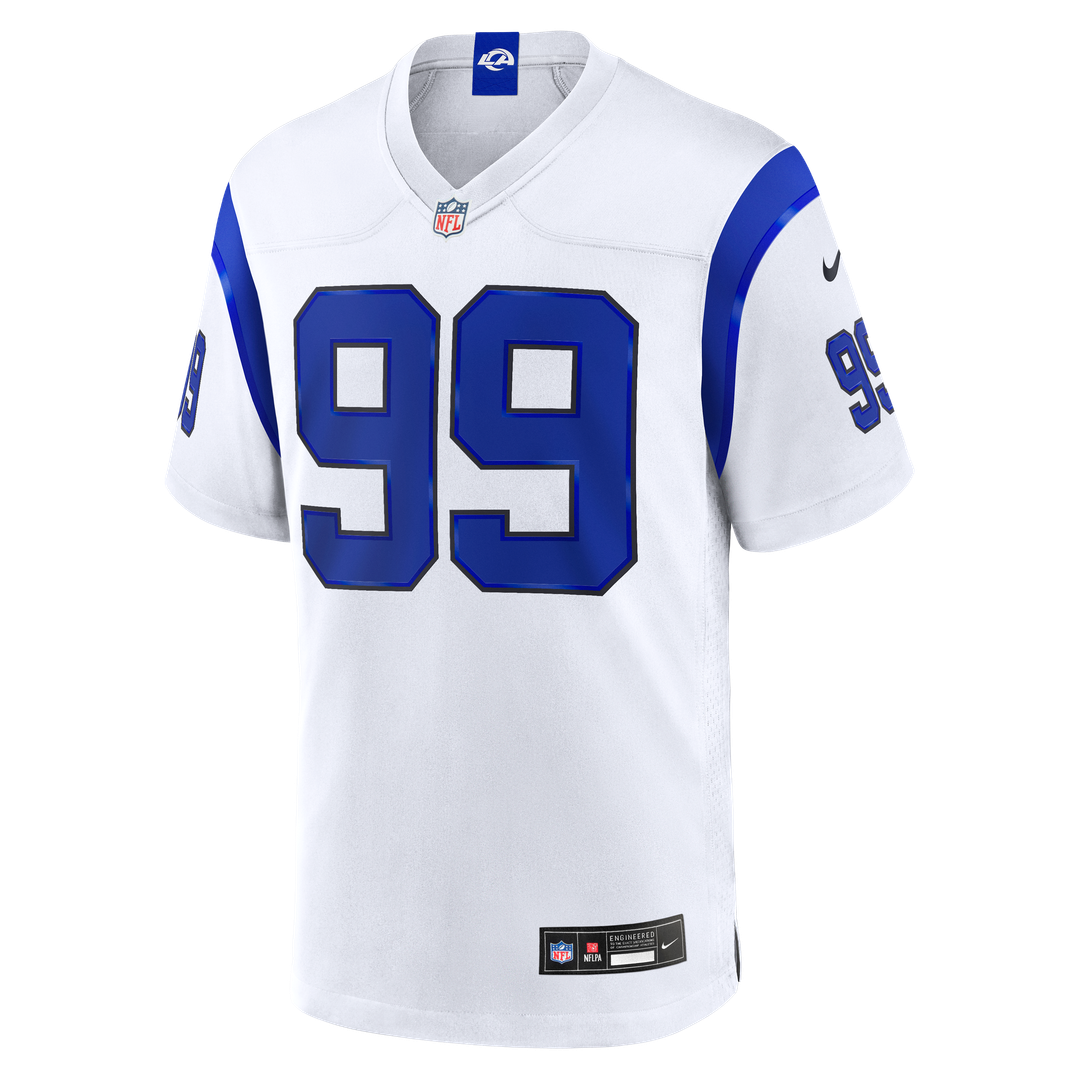 Aaron Donald Los Angeles Rams Fearsome White Game Jersey
