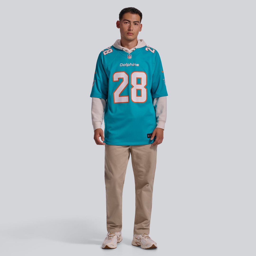 De’Von Achane Miami Dolphins Player Game Jersey - Aqua