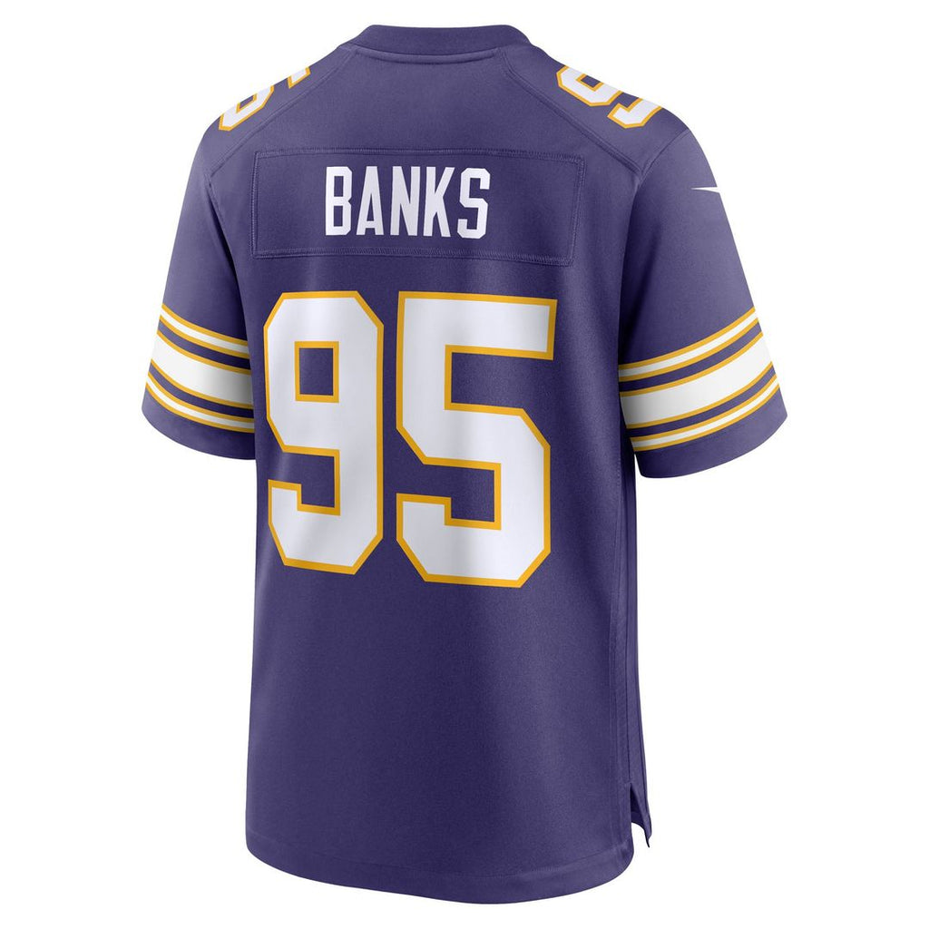 Caleb Banks Minnesota Vikings Alternate Classic Game Jersey - Purple