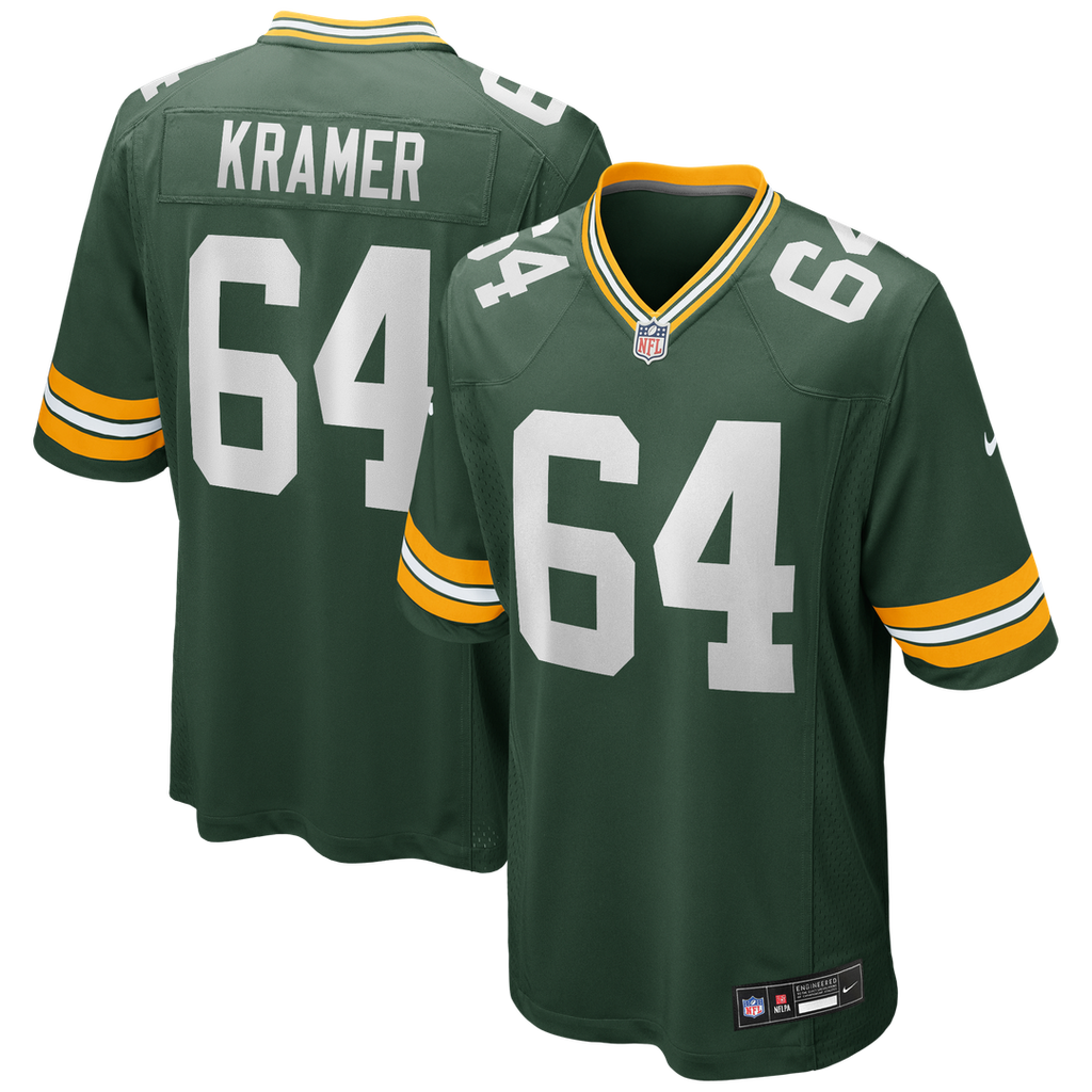Jerry Kramer Green Bay Packers Game Retired Player Jersey - Green