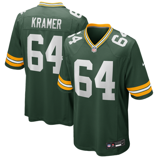 Jerry Kramer Green Bay Packers Game Retired Player Jersey - Green