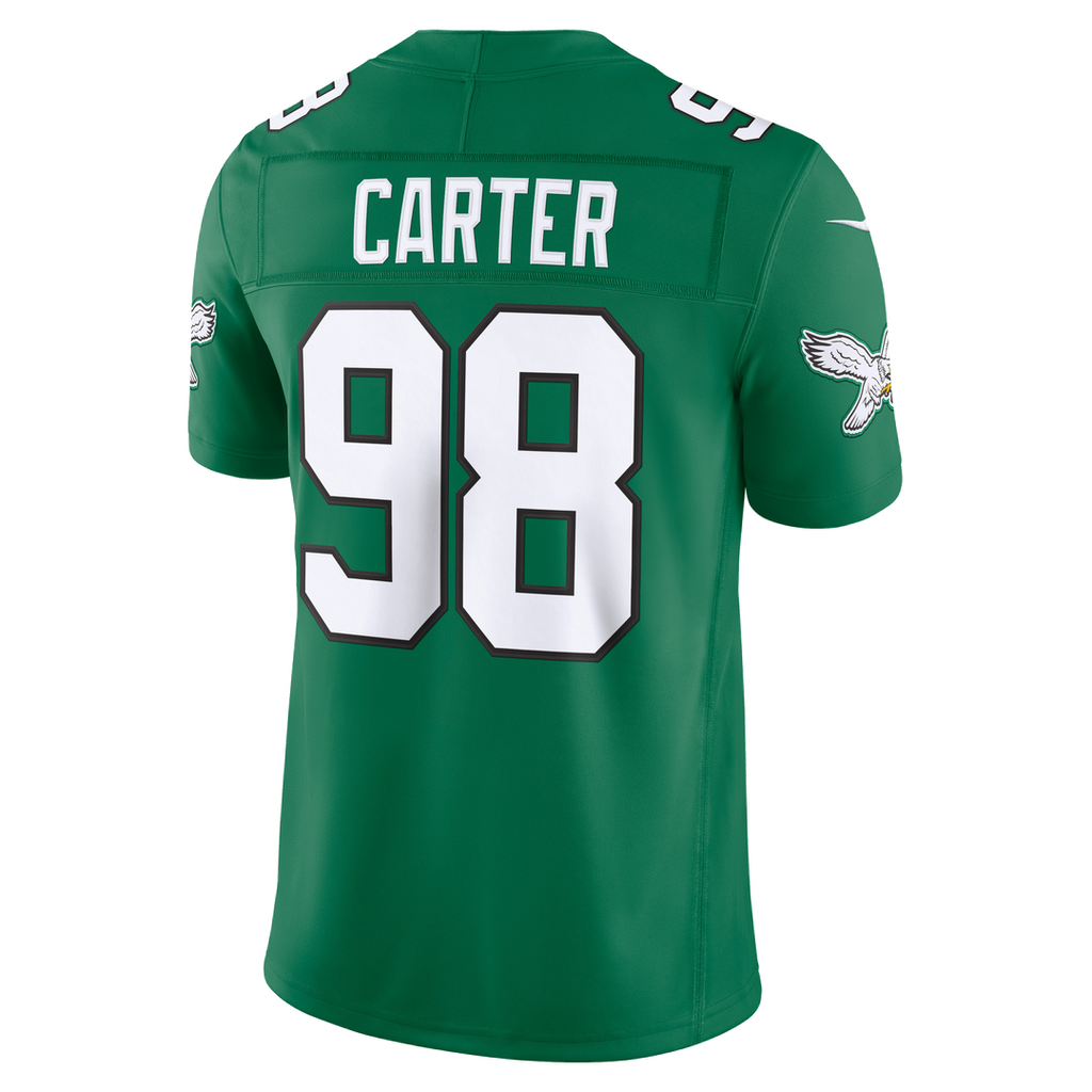 Jalen Carter Philadelphia Eagles Team Vapor F.U.S.E. Stitched Limited Jersey - Midnight Green