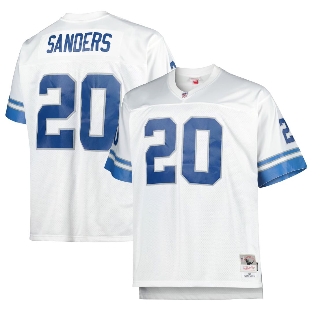 Barry Sanders Detroit Lions Big & Tall 1996 Retired Player Replica Jersey - Blue