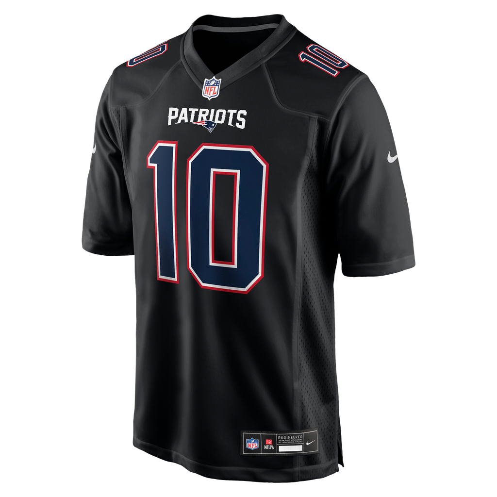 Drake Maye New England Patriots Fashion Game Jersey - Carbon Black