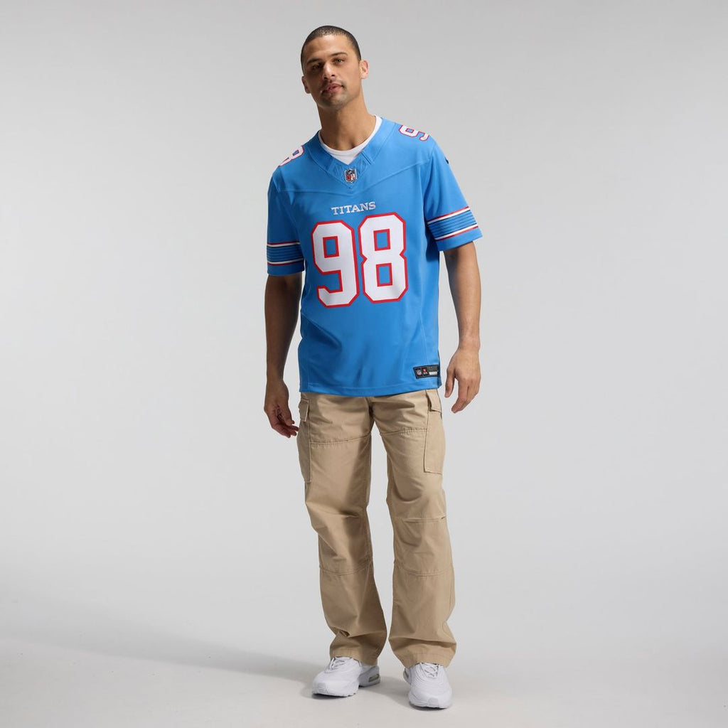 Jeffery Simmons Tennessee Titans Team Vapor F.U.S.E. Stitched Limited Jersey - Light Blue