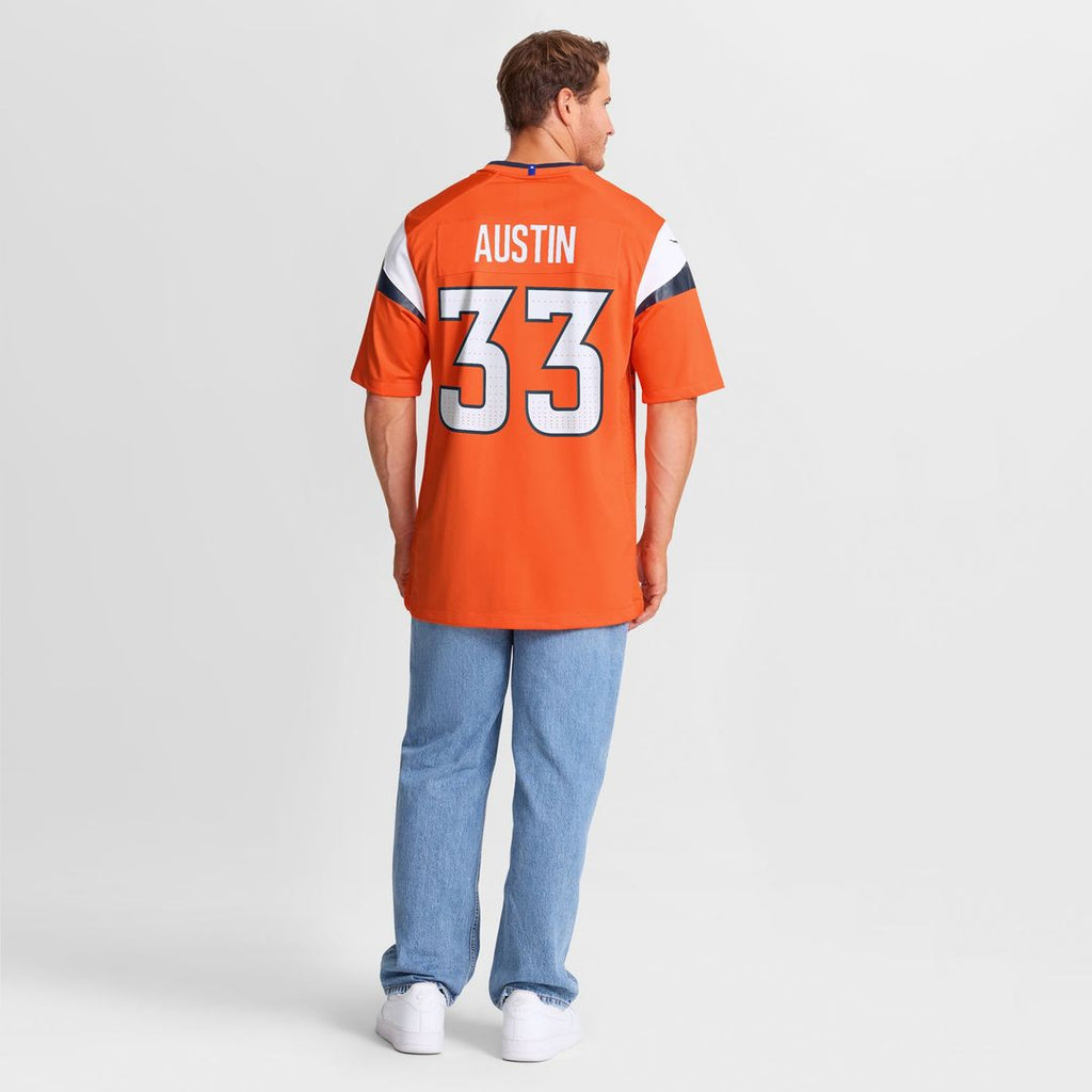 Brent Austin Denver Broncos Team Game Jersey - Orange