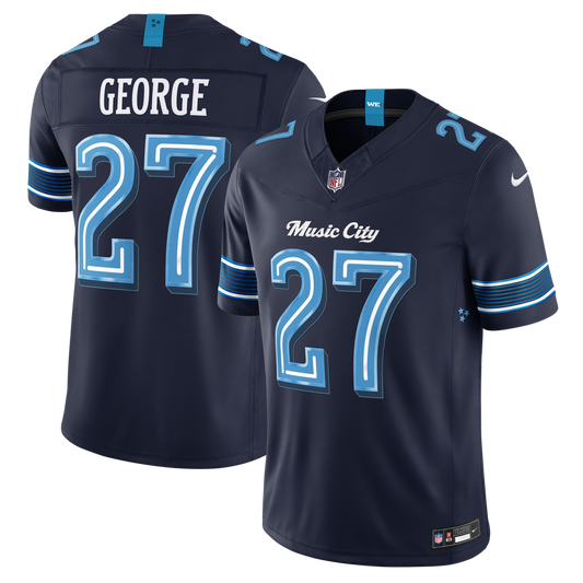 Eddie George Tennessee Titans 2026 Rivalries Collection Stitched Limited Jersey - Navy