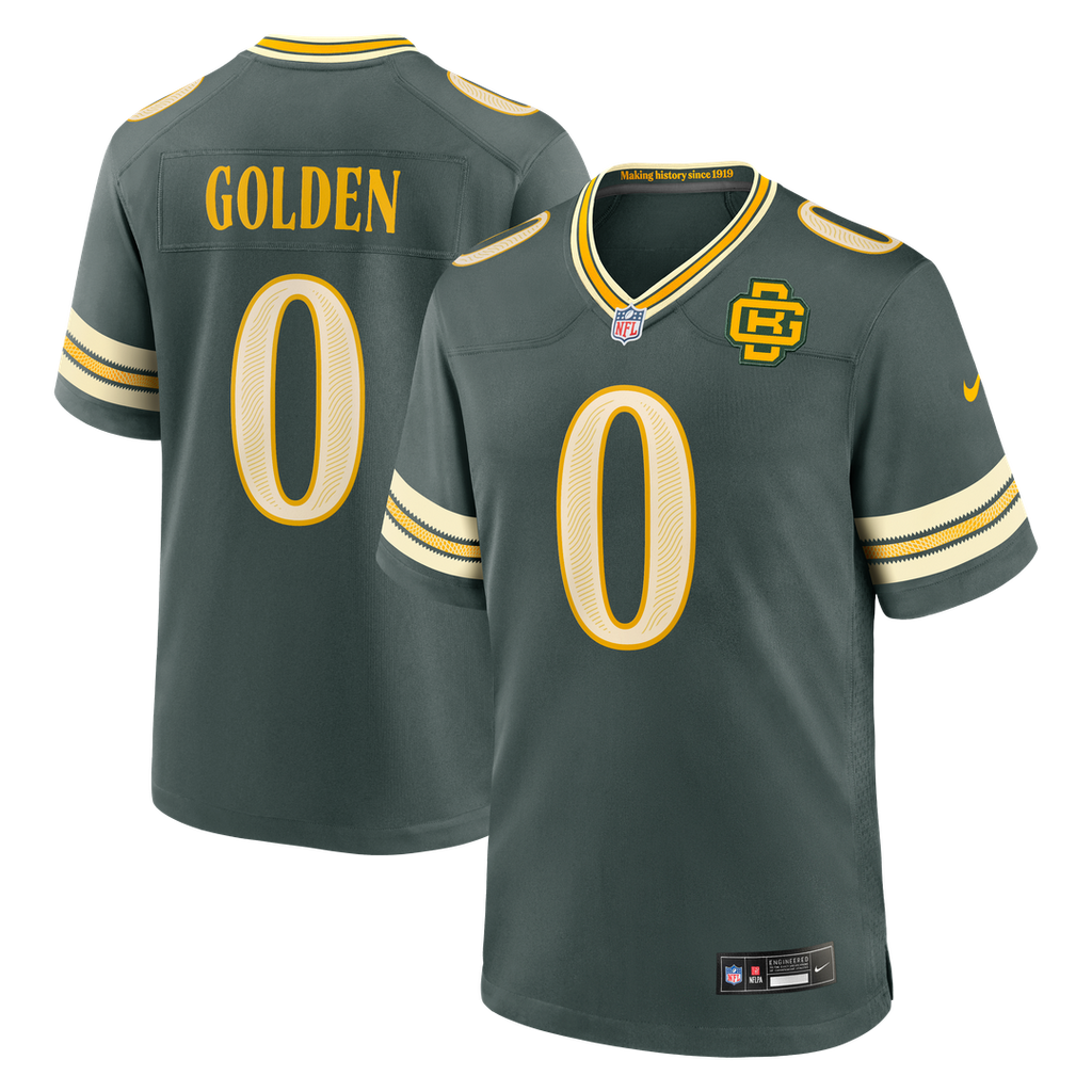 Matthew Golden Green Bay Packers 2026 Rivalries Collection Game Jersey - Green