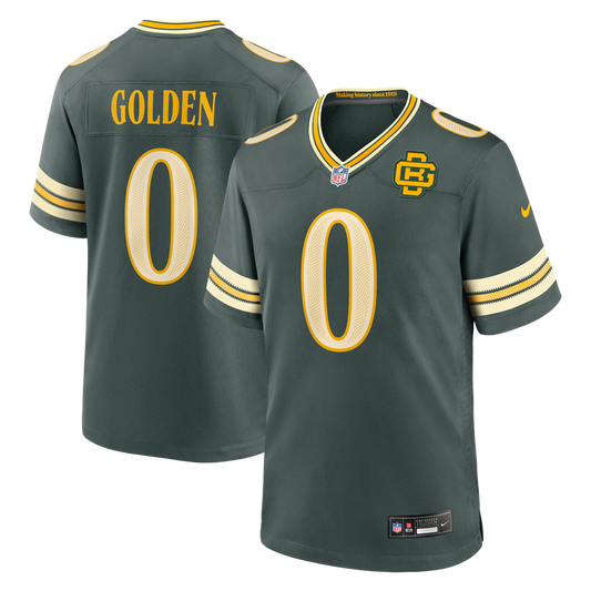 Matthew Golden Green Bay Packers 2026 Rivalries Collection Game Jersey - Green
