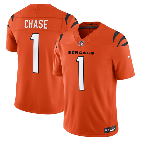 Ja'Marr Chase Cincinnati Bengals Alternate Vapor F.U.S.E. Stitched Limited Jersey - Orange