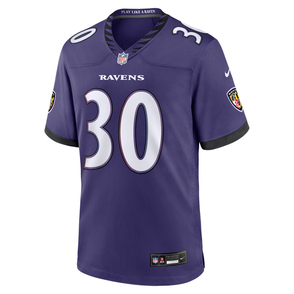 Ryan Eckley Baltimore Ravens Team Game Jersey - Purple