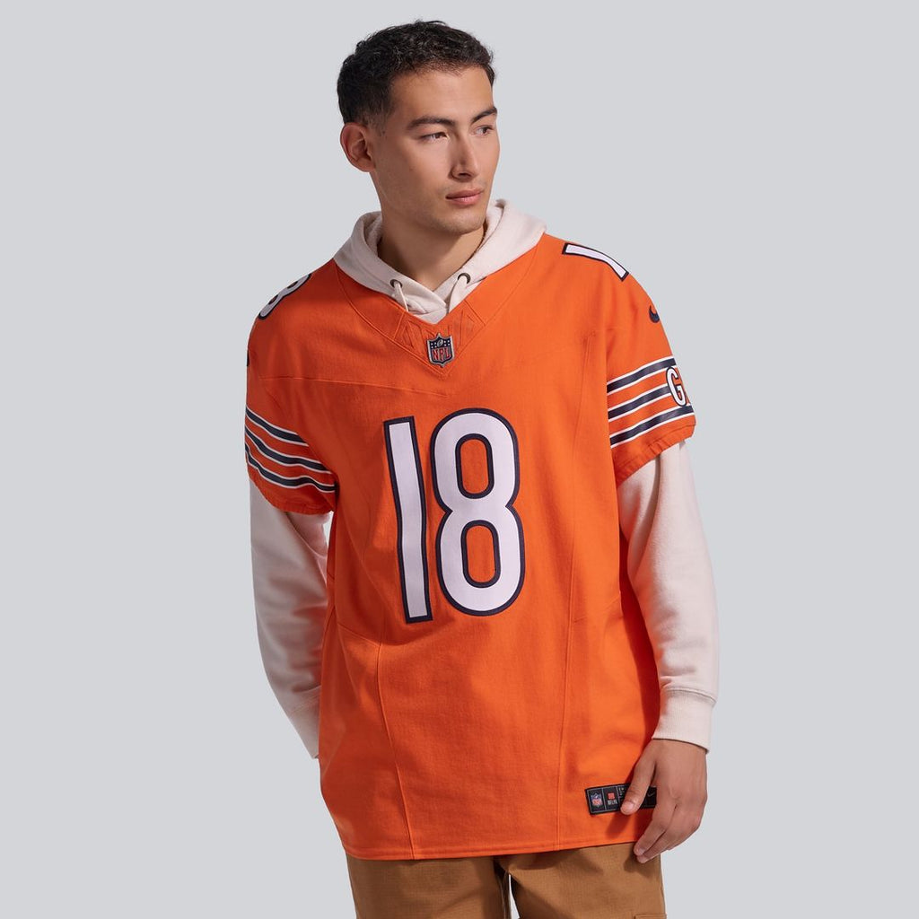 Caleb Williams Chicago Bears Alternate Vapor F.U.S.E. Elite Jersey - Orange