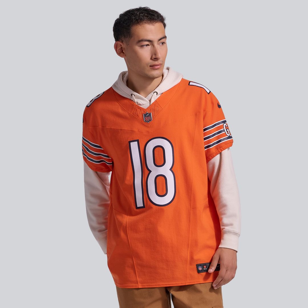 Caleb Williams Chicago Bears Alternate Vapor F.U.S.E. Elite Jersey - Orange