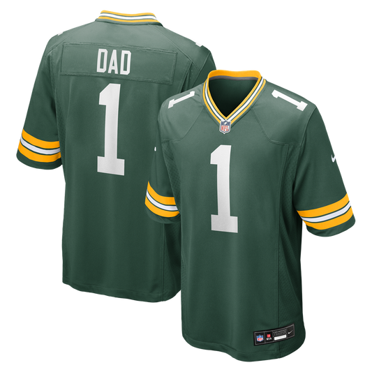 Number 1 Dad Green Bay Packers Game Jersey - Green