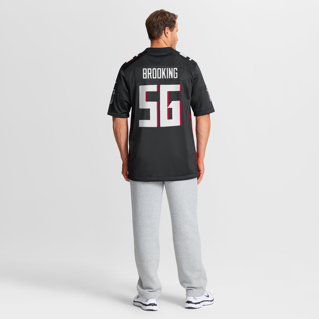Keith Brooking Atlanta Falcons Game Retired Player Jersey - Black