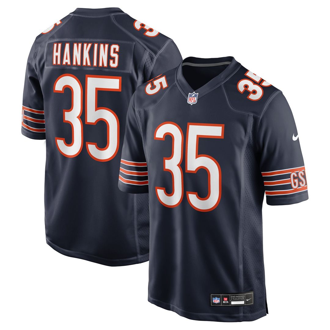 Deion Hankins Chicago Bears Team Game Jersey - Navy