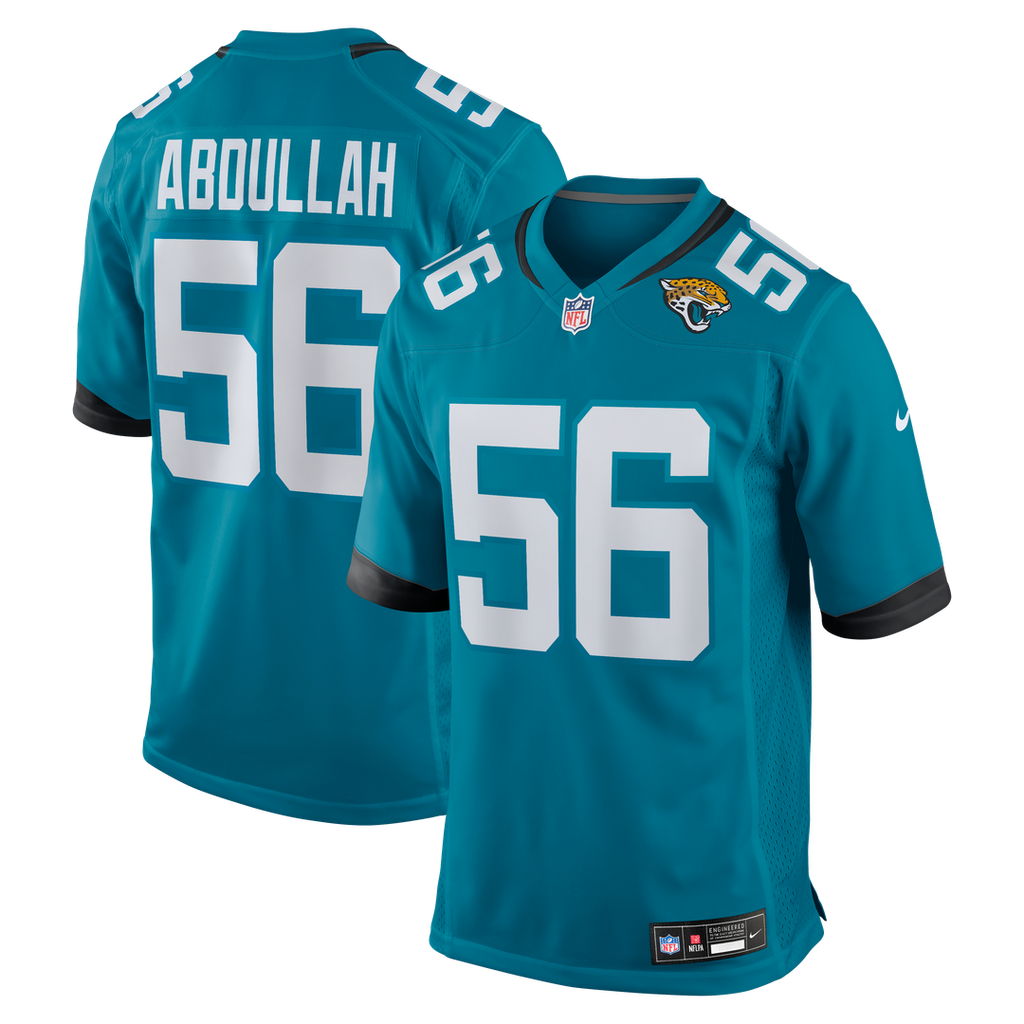 Yasir Abdullah Jacksonville Jaguars Team Game Jersey - Teal