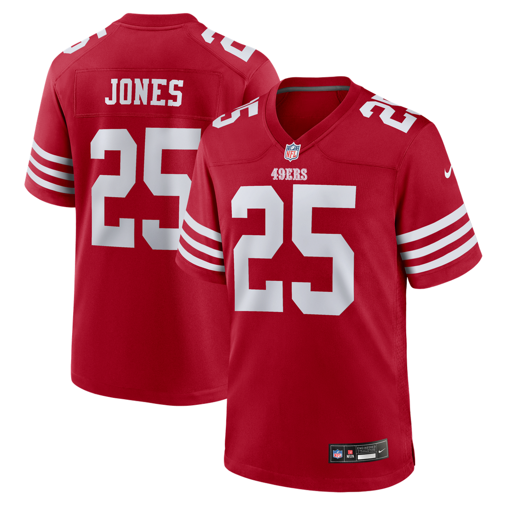 Jack Jones San Francisco 49ers Team Game Jersey - Scarlet