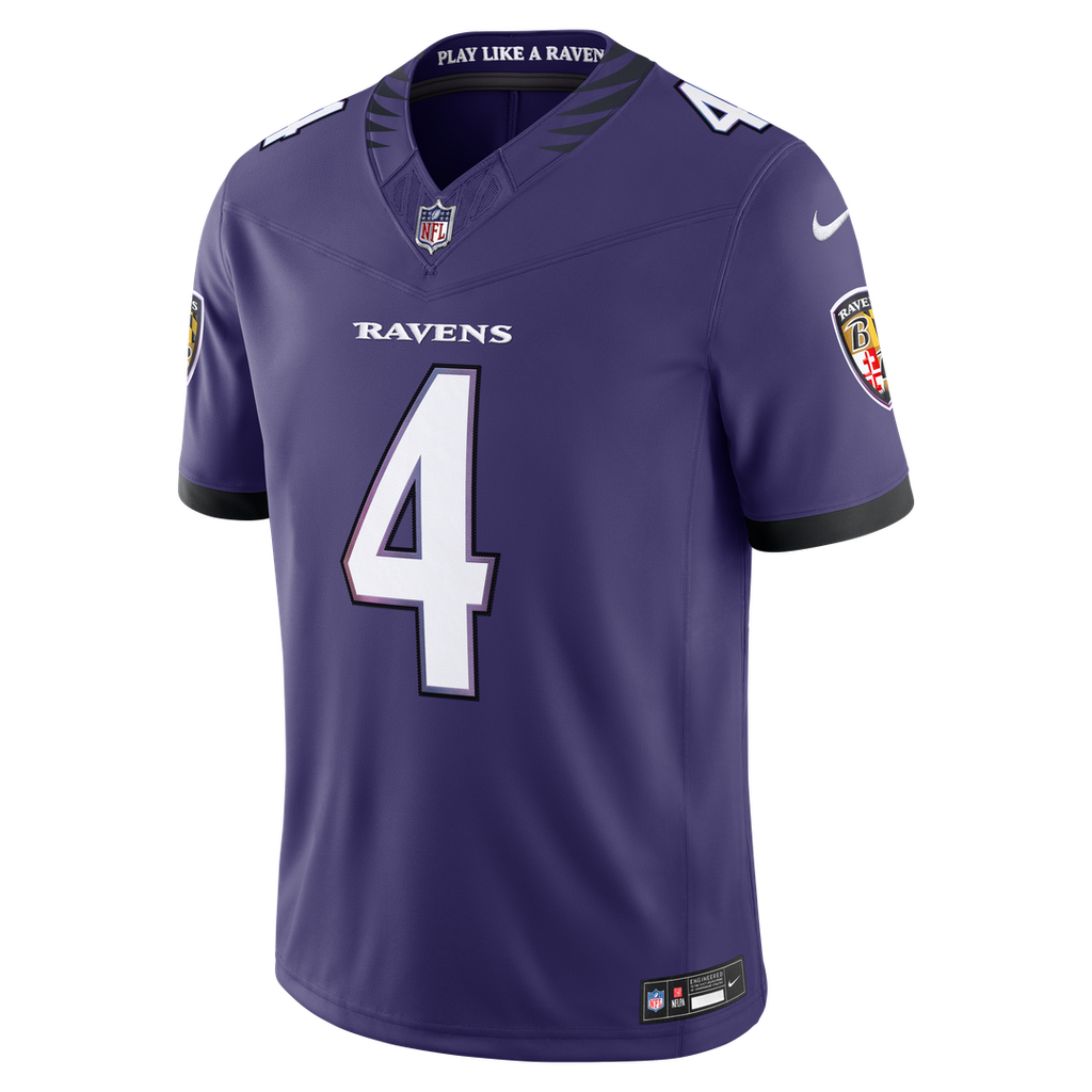 Zay Flowers Baltimore Ravens Alternate Alternate Vapor F.U.S.E. Stitched Limited Jersey - Black
