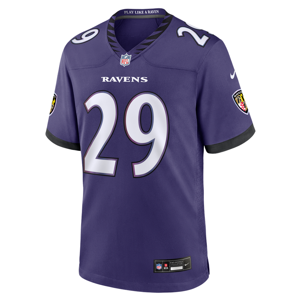 Chandler Rivers Baltimore Ravens Team Game Jersey - Purple