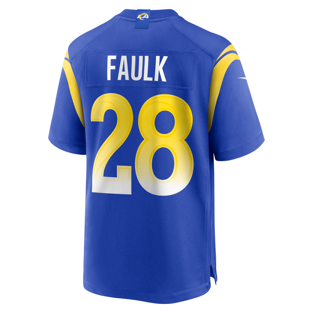 Marshall Faulk Los Angeles Rams Game Retired Player Jersey - Royal