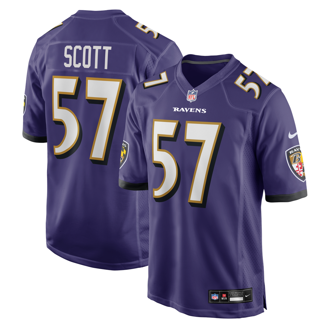 Bart Scott Baltimore Ravens Game Retired Player Jersey - Purple