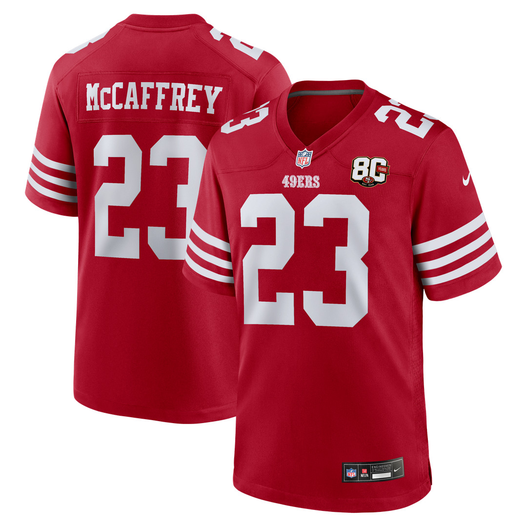 Christian McCaffrey San Francisco 49ers 80th Anniversary Game Jersey - White