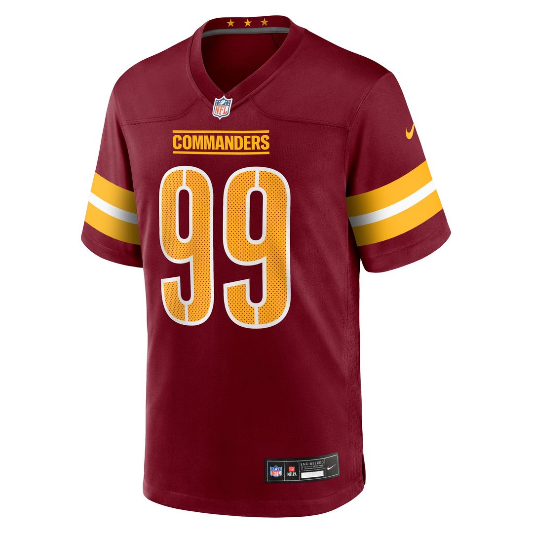 Javon Kinlaw Washington Commanders Team Game Jersey - Burgundy