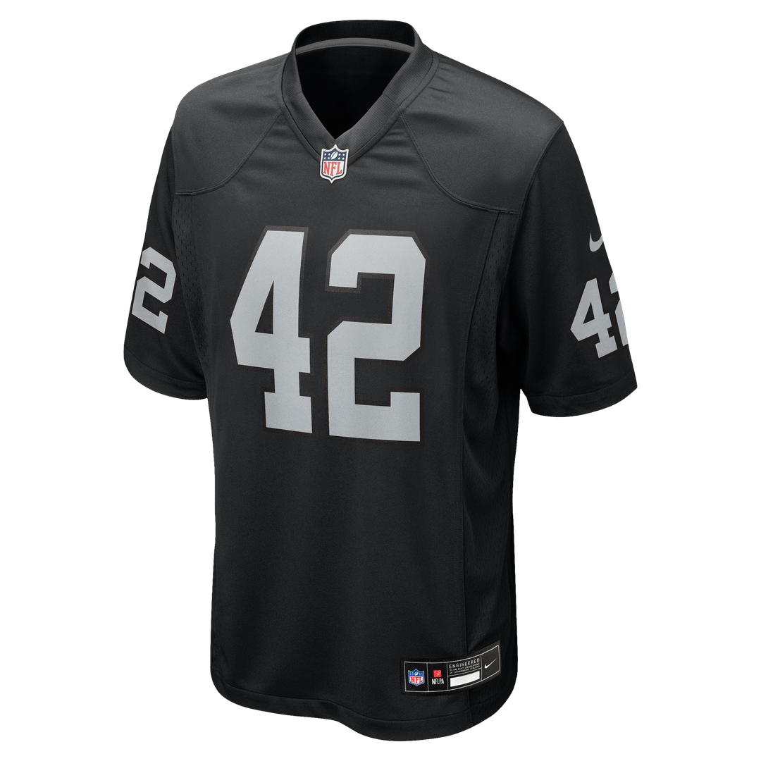 Ronnie Lott Las Vegas Raiders Game Retired Player Jersey - Black
