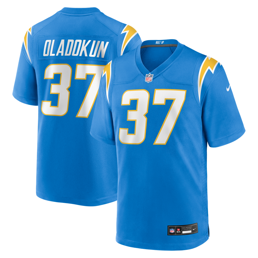 Jordan Oladokun Los Angeles Chargers Team Game Jersey - Powder Blue
