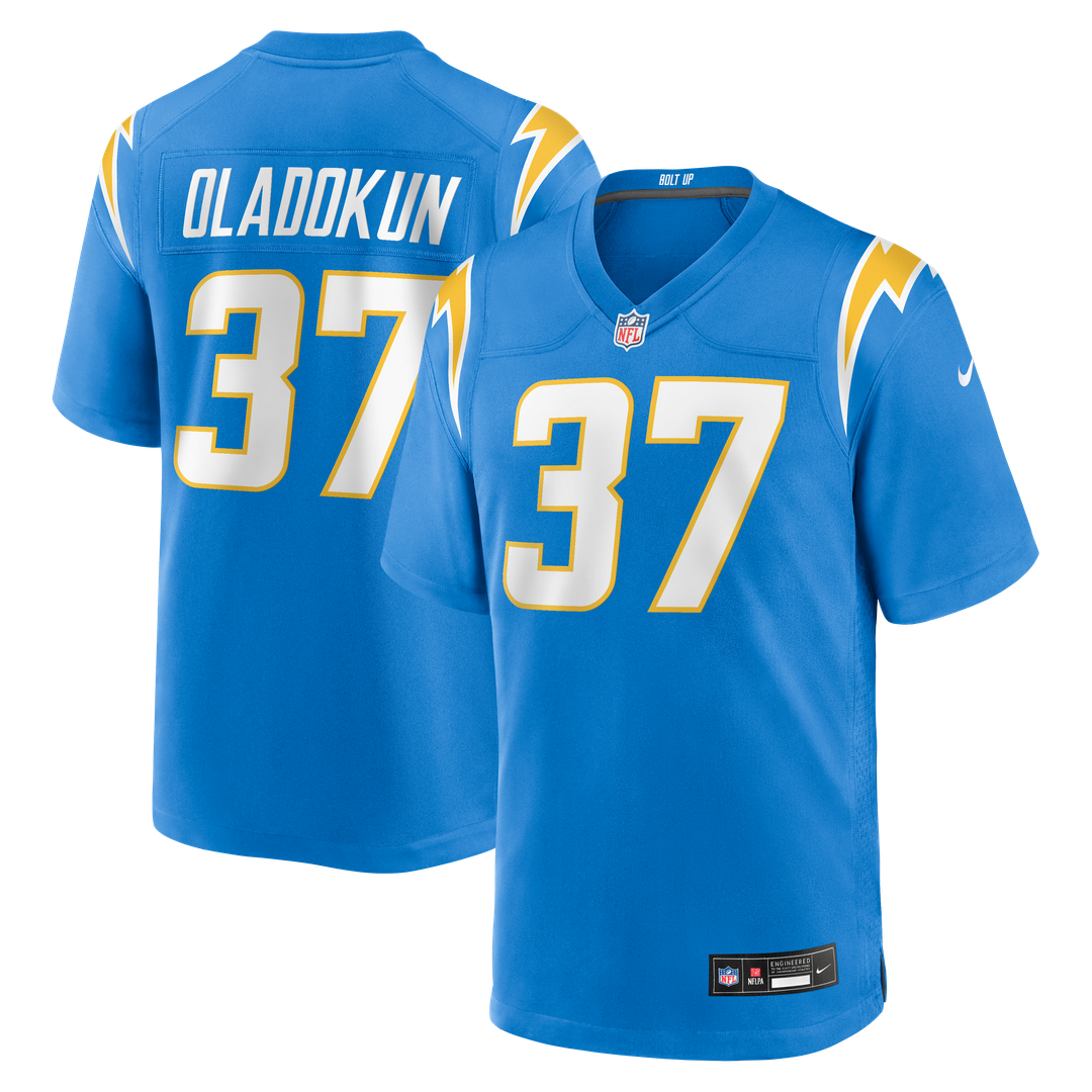 Jordan Oladokun Los Angeles Chargers Team Game Jersey - Powder Blue