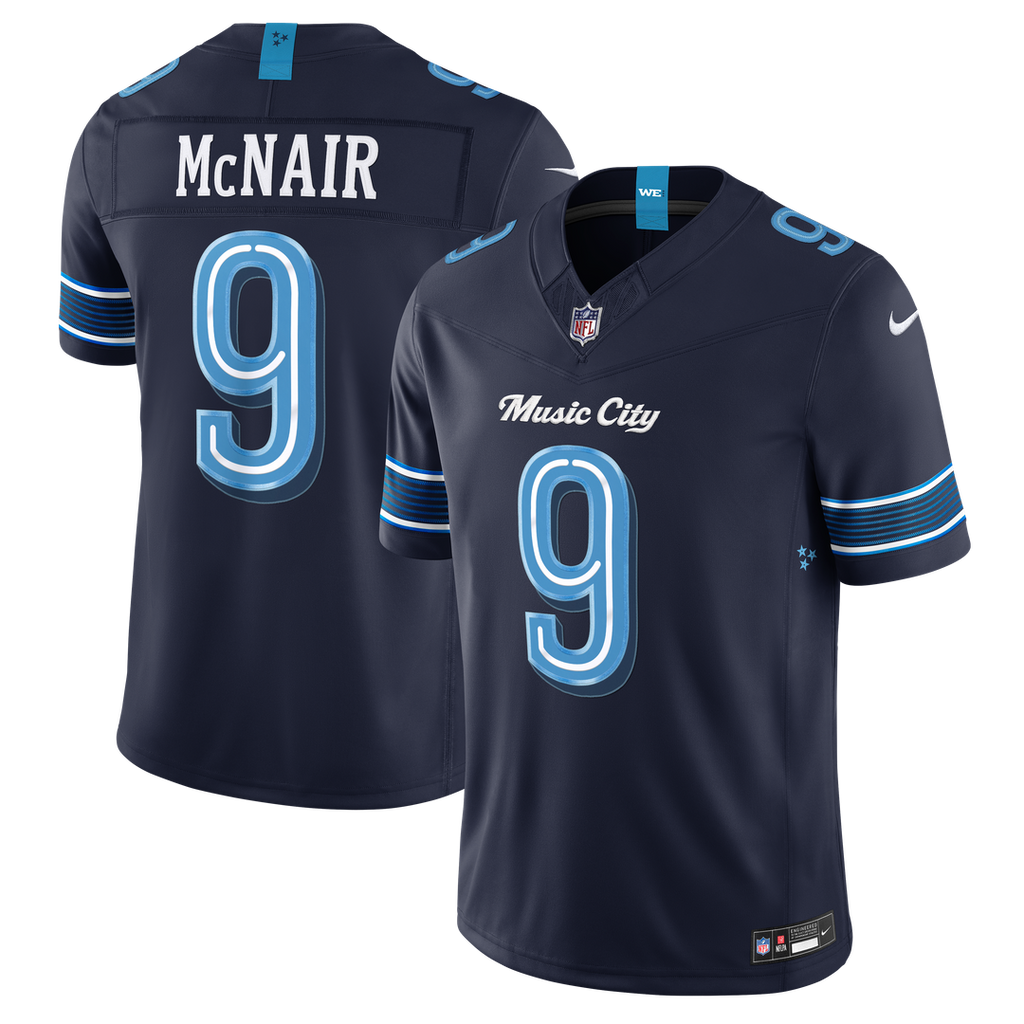 Steve McNair Tennessee Titans 2026 Rivalries Collection Stitched Limited Jersey - Navy