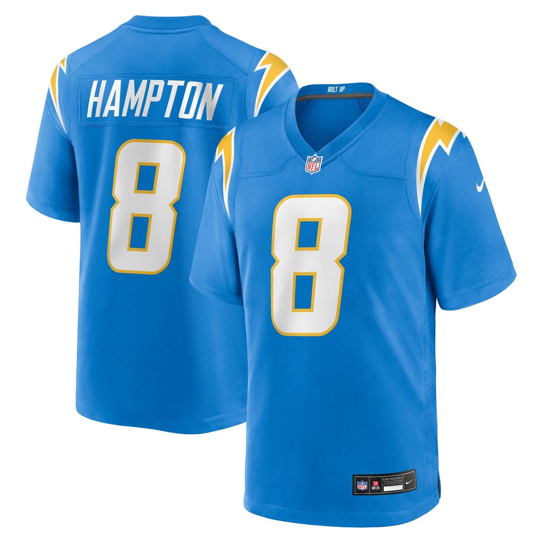 Omarion Hampton Los Angeles Chargers Alternate Super Chargers Game Player Jersey - Navy