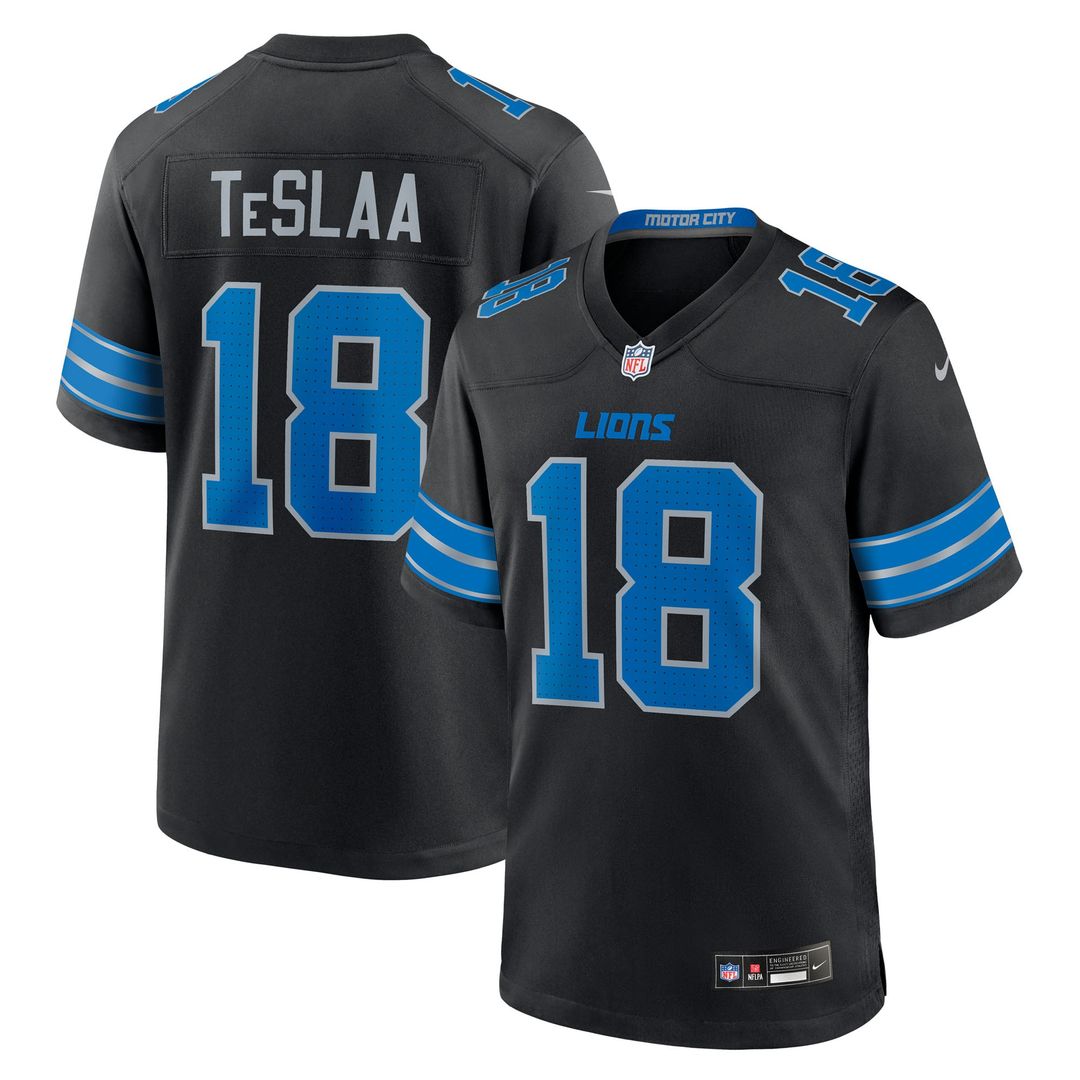 Isaac TeSlaa Detroit Lions Game Player Jersey - Blue